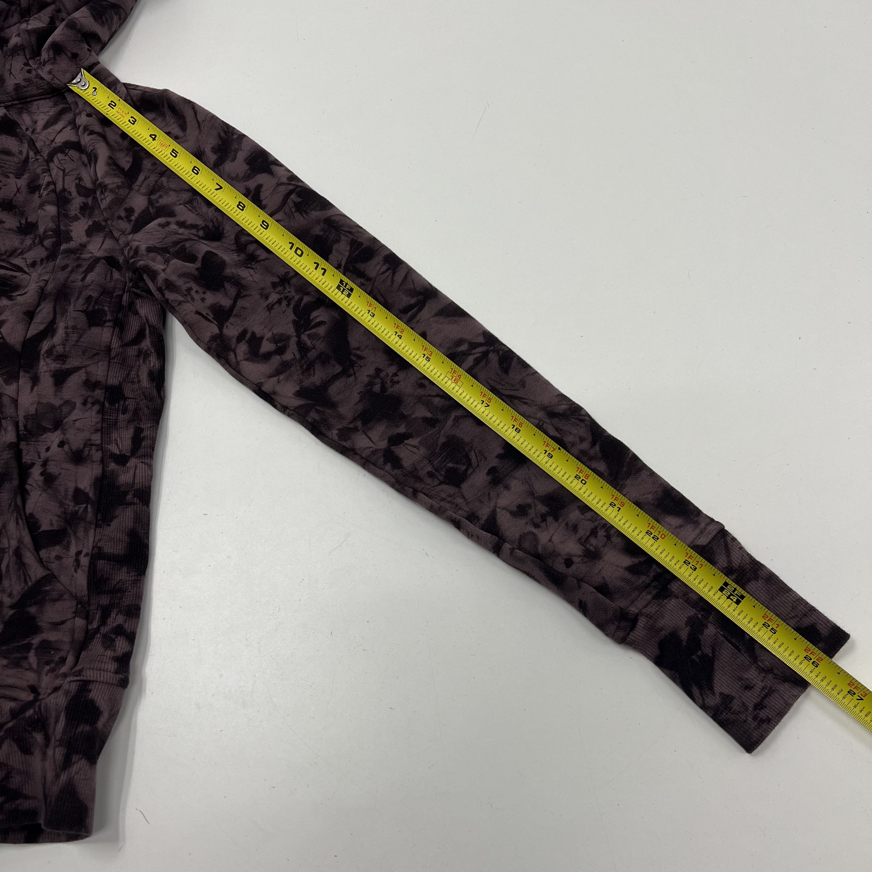 Lululemon Define Dusk Floral Antique Bark Hoodie Full Zip Size 4