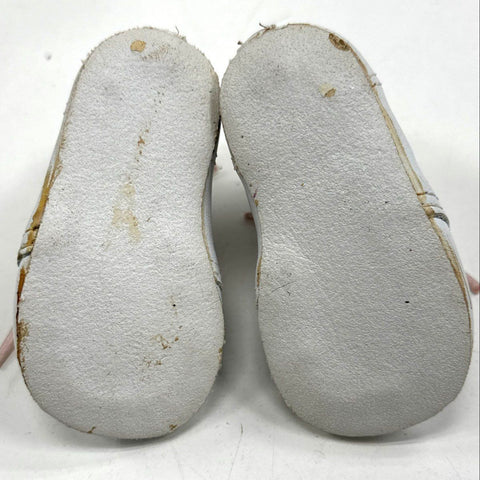 Vintage 90s Nike Baby Sneakers White Pink Infant Crib Shoes Booties Tin Box