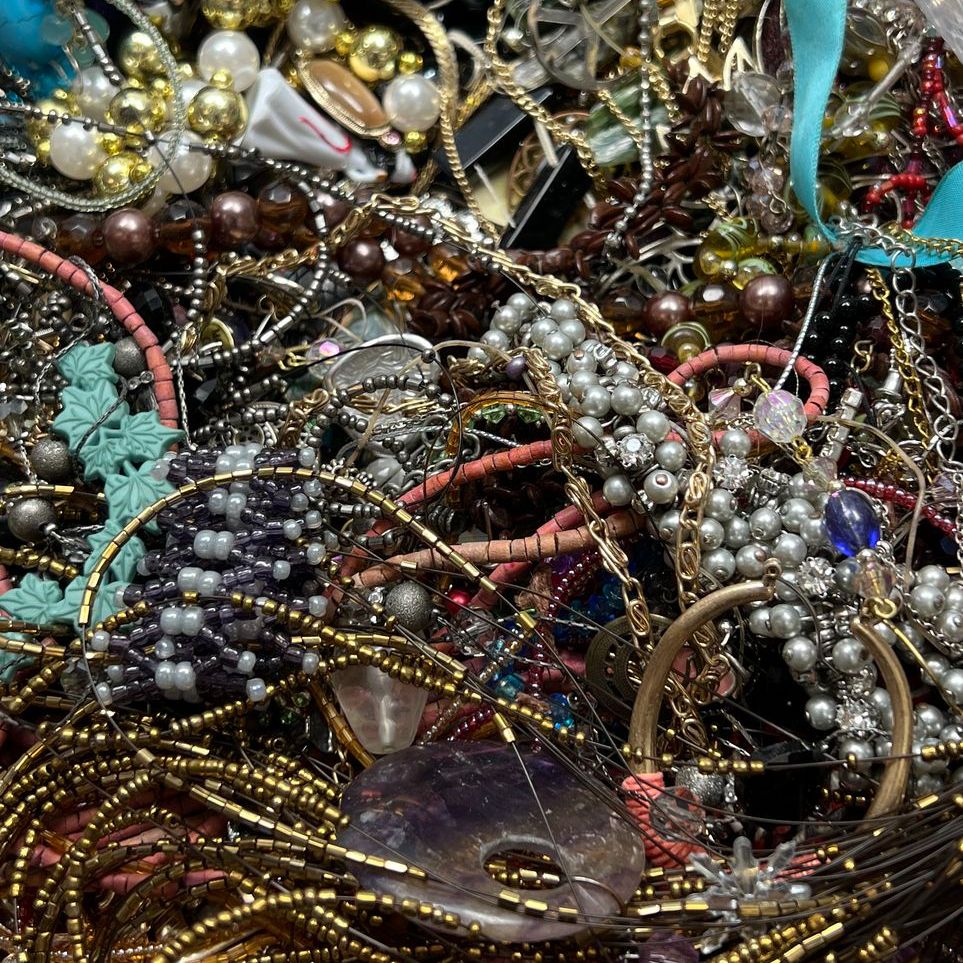 5 Lbs Broken for Crafts Costume Jewelry Grab Bag