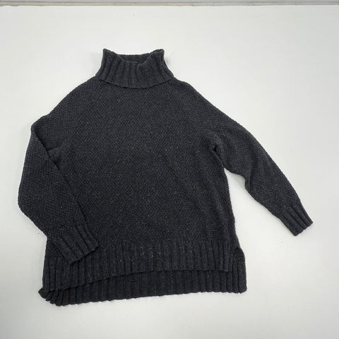 Patagonia Off Country Turtleneck Sweater Womens L Forge Grey Recycled Cotton