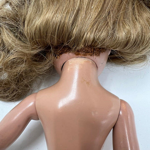 Vintage Hard Plastic Doll Blonde Hair Sleep Eyes 1950s Mid Century