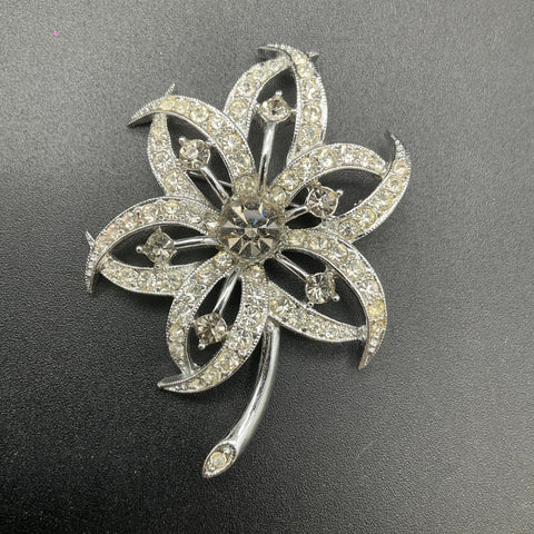 Vintage Sarah Coventry Evening Star Demi Parure Brooch Clip-on Earrings Set