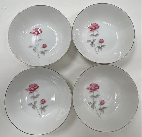 Nasco Rose Bramble Fine China 8 Piece Set Serving Platter Bowls Plates Vintage