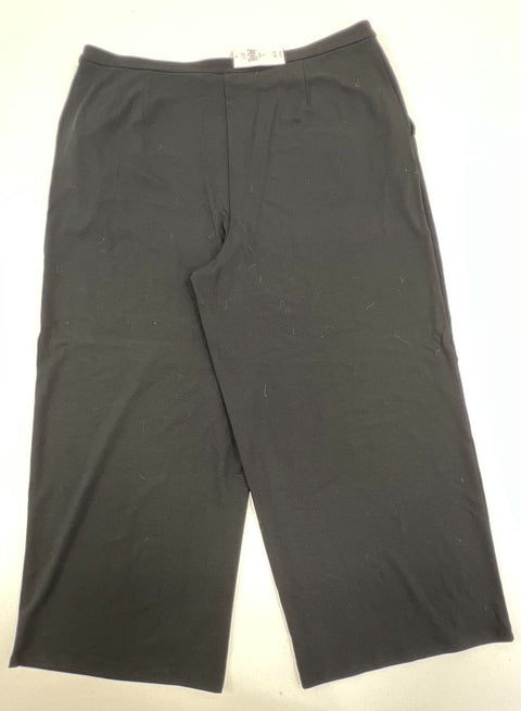 J.Jill Black Wearever Wide Leg Cropped Pants Women's L NWT