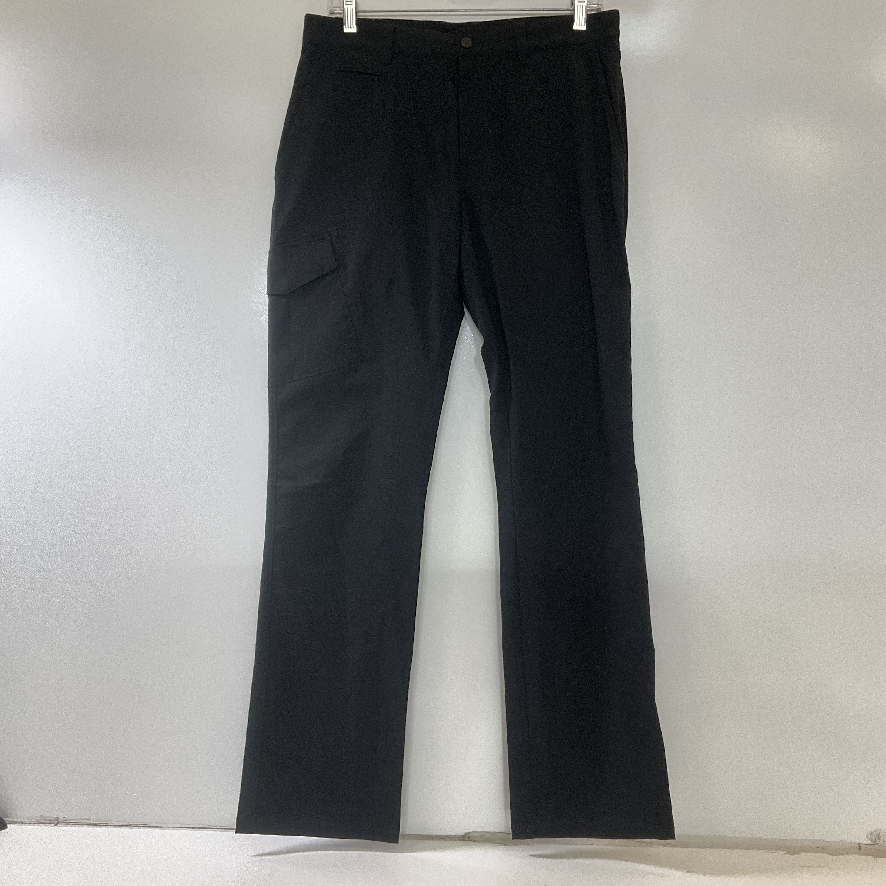 John Varvatos Men's Black Slim Fit Chino Pants Side Flap Pockets Size 46 32x32