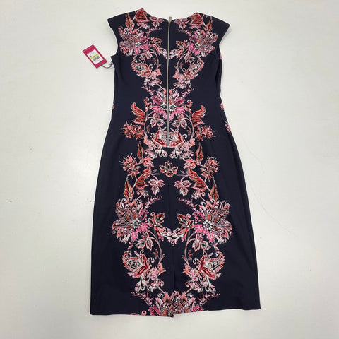 NWT Vince Camuto Floral Damask Print Sheath Dress Cap Sleeve Sz 4