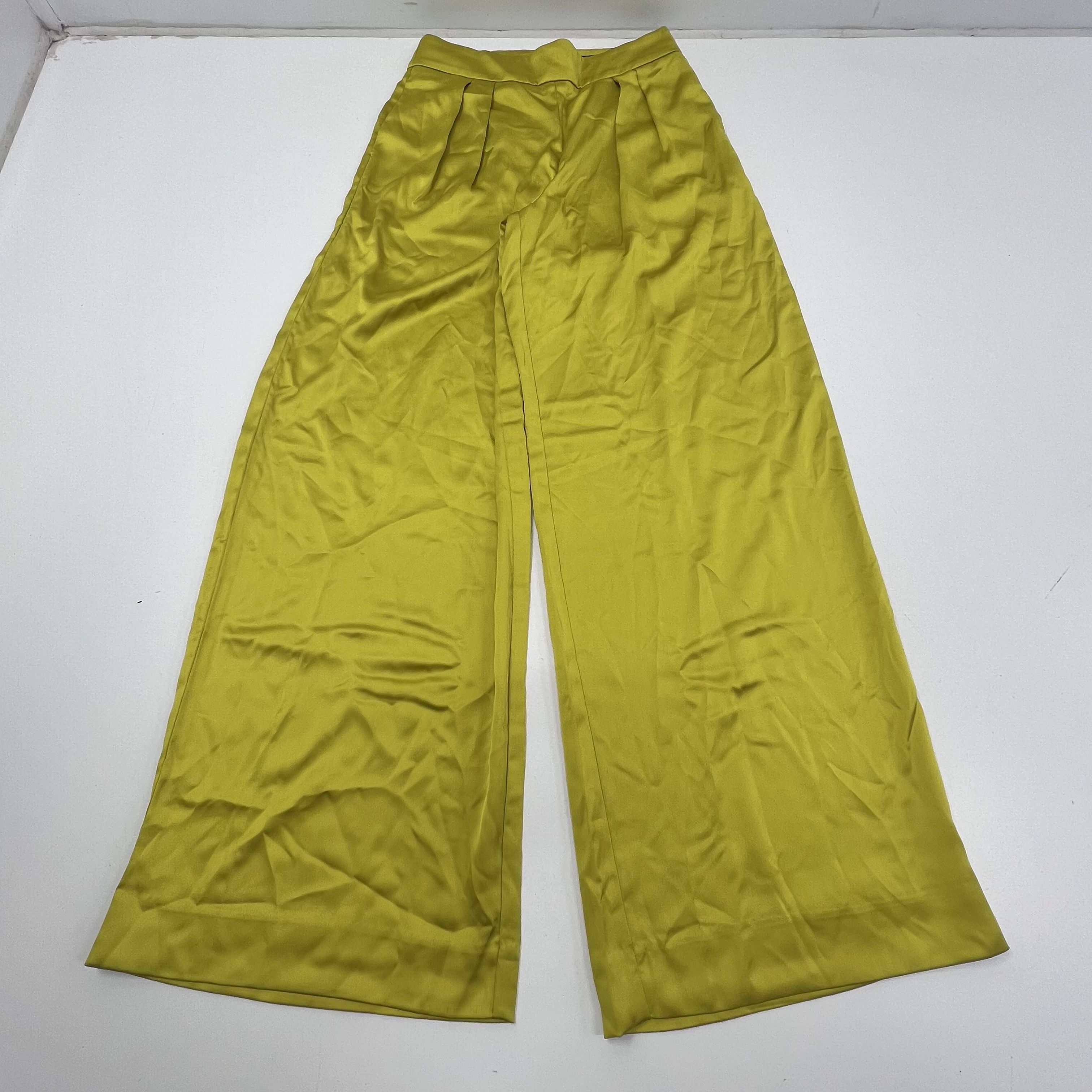 NWT Banana Republic Pleated Wide Leg Green Pant Women's Size 4 $100
