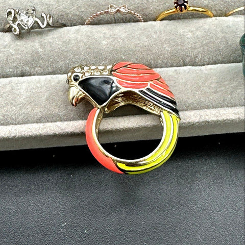 Modern Fashion Costume Jewelry Lot 41 Rings Statement Stackable Enamel Mix