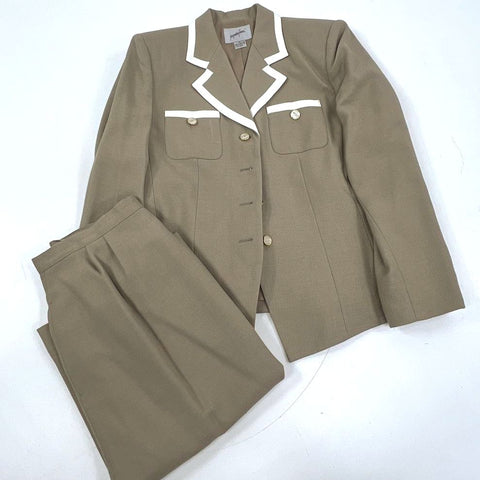 Vintage 80s Haberdashery Jacqueline Ferrar Tan Suit Separates Lot Womens 12