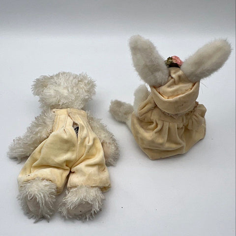 Boyds Bears & Friends Plush Lot 5 Pieces Bears & Bunnies Vintage Collectible