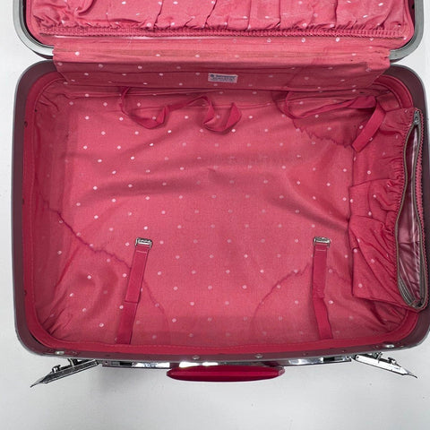 Vintage 60s Samsonite Red Silhouette Hard Shell Suitcase Mid Century Modern