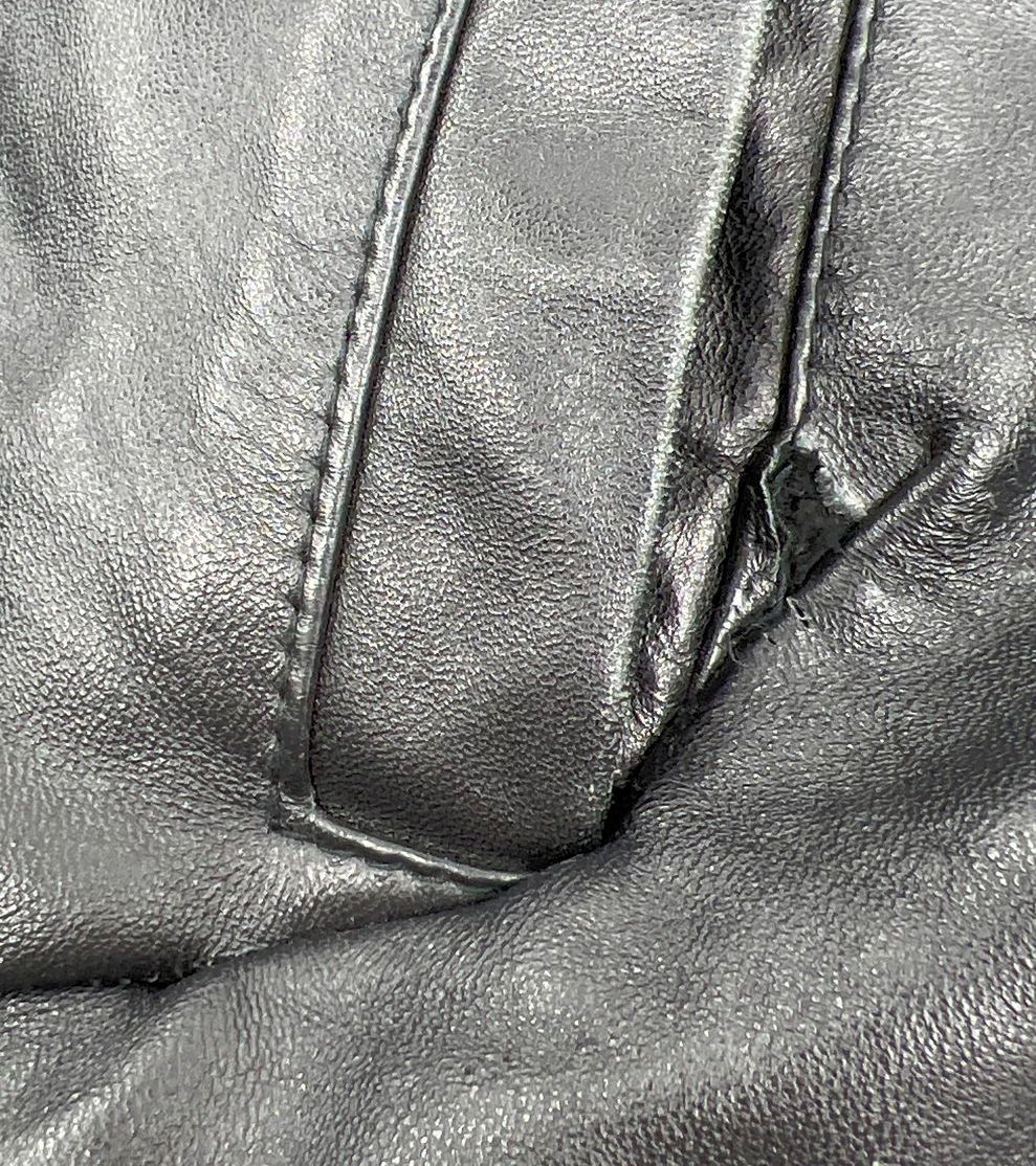 Vintage 90s Leather USA Black Genuine Leather Bomber Jacket Men's Size L