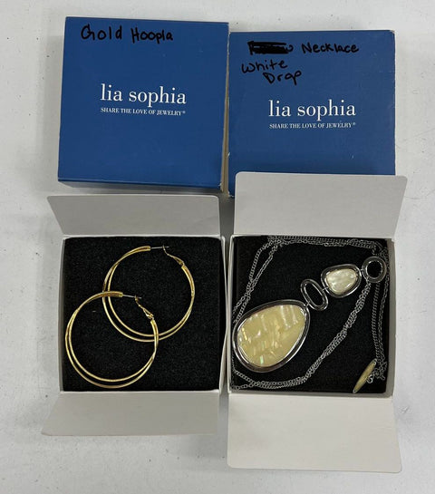 Vintage Lia Sophia & Mixed Costume Jewelry Lot Necklaces Bracelets Earrings