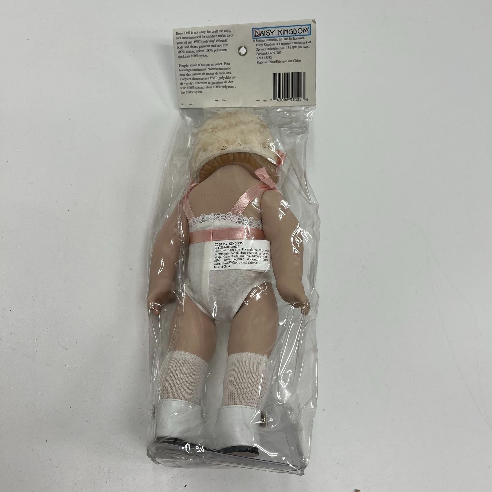 Vintage Daisy Kingdom Rosie Doll 12" Craft Doll for Simplicity Patterns IOP