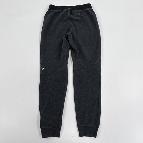 Lululemon Men's At Ease Jogger Sweatpants Gray Textured Drawstring Sz S