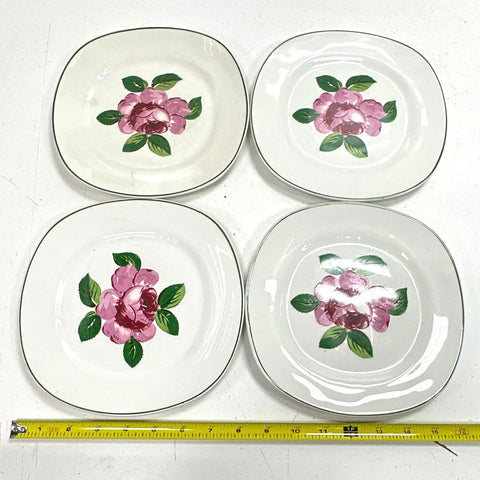 Taylor Smith Taylor Conversation Pink Rose Dinnerware 20pc Set Plates Bowls MCM