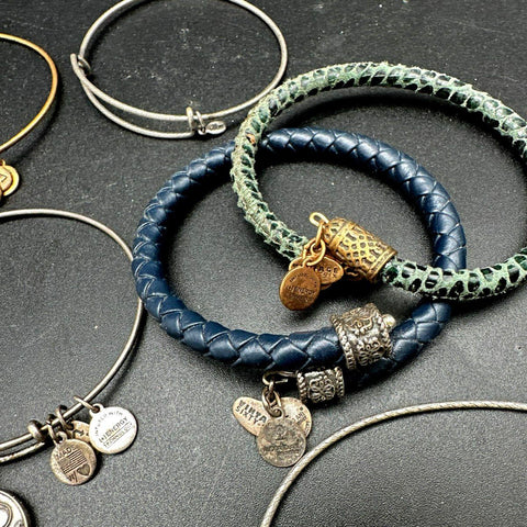 Alex and Ani & Luca + Danni Jewelry Lot 18pc Silver Gold Tone Charms Bangle