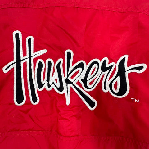 Vintage 90s Apex One Nebraska Huskers Quilted Lined Puffer Jacket NCAA Sz S