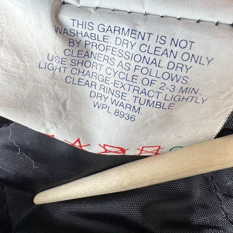 DeLong Vintage Y2K Womens Wool Varsity Letterman Jacket Westside 04 Black L