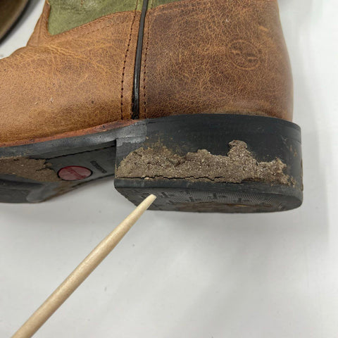 Double-H DH3571 Brown Green Leather Western Cowboy Boots Square Toe Size 11 EE