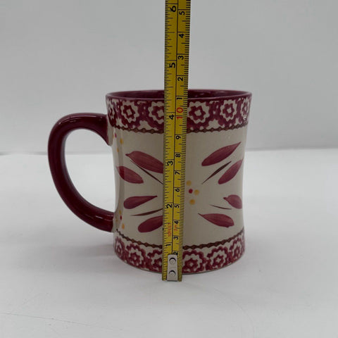 Temp-tations Old World Cranberry 16 oz Coffee Mug Set 4 Piece Lot