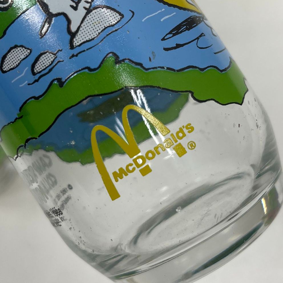 Vintage 1983 Peanuts Camp Snoopy Collection McDonalds Glasses Set of 4