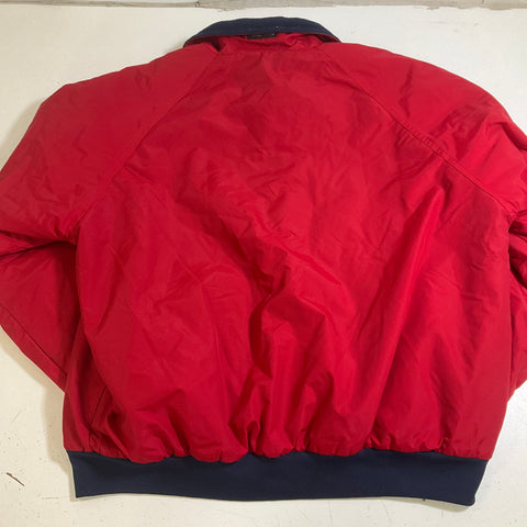 Vintage 90s Sierra Sport Red Navy Pheasants Forever Bomber Jacket Unisex XL