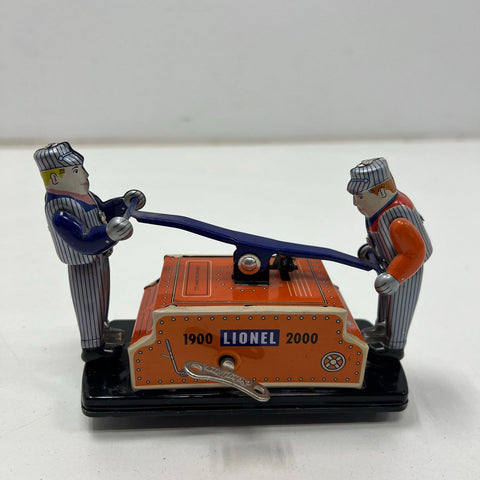 2000 Schylling Lionel 100th Anniversary Tin Hand Car Wind-Up Toy CIB Working
