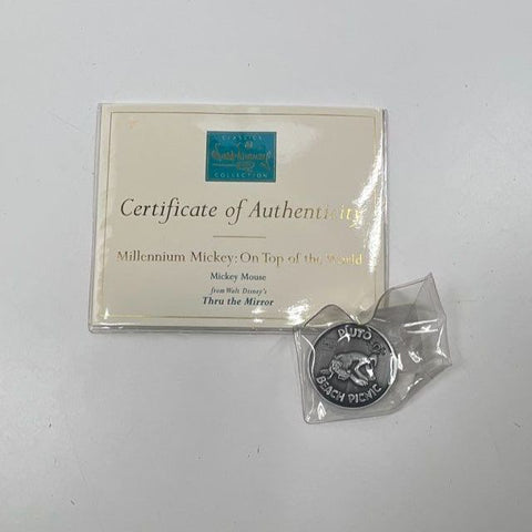 Disney Classics Mickey Mouse On Top of the World Millennium Figurine w/ COA