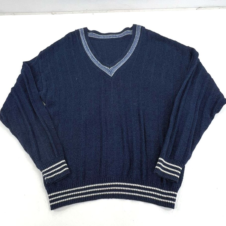 VTG Men's Mixed Brands Blue & Black Knit Pullover & Zip Sweaters Lot - Size XL