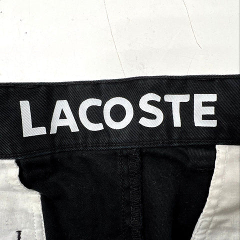 Lacoste Men's Black Cotton Twill Straight Leg Chino Pants Size 48