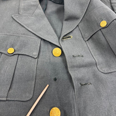 Vintage 1956 US Army Green 44 Wool Serge Uniform Jacket 39S Pants 32x34