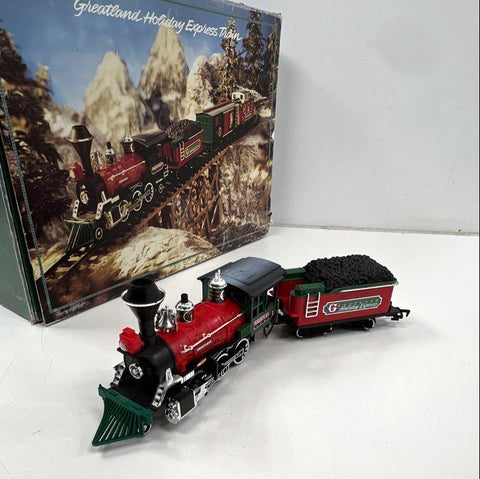 New Bright Greatland Holiday Express Train Set 1986 Vintage Christmas With Box