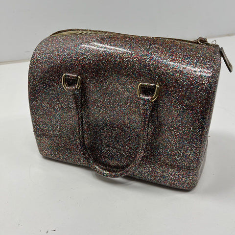 Furla Multicolor Glitter Jelly Candy Bag Y2K Mini Satchel Gold Hardware