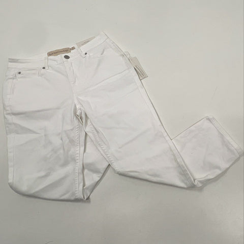 Soft Surroundings Women's Ultimate Denim Straight Leg Jeans White NWT Sz 8P