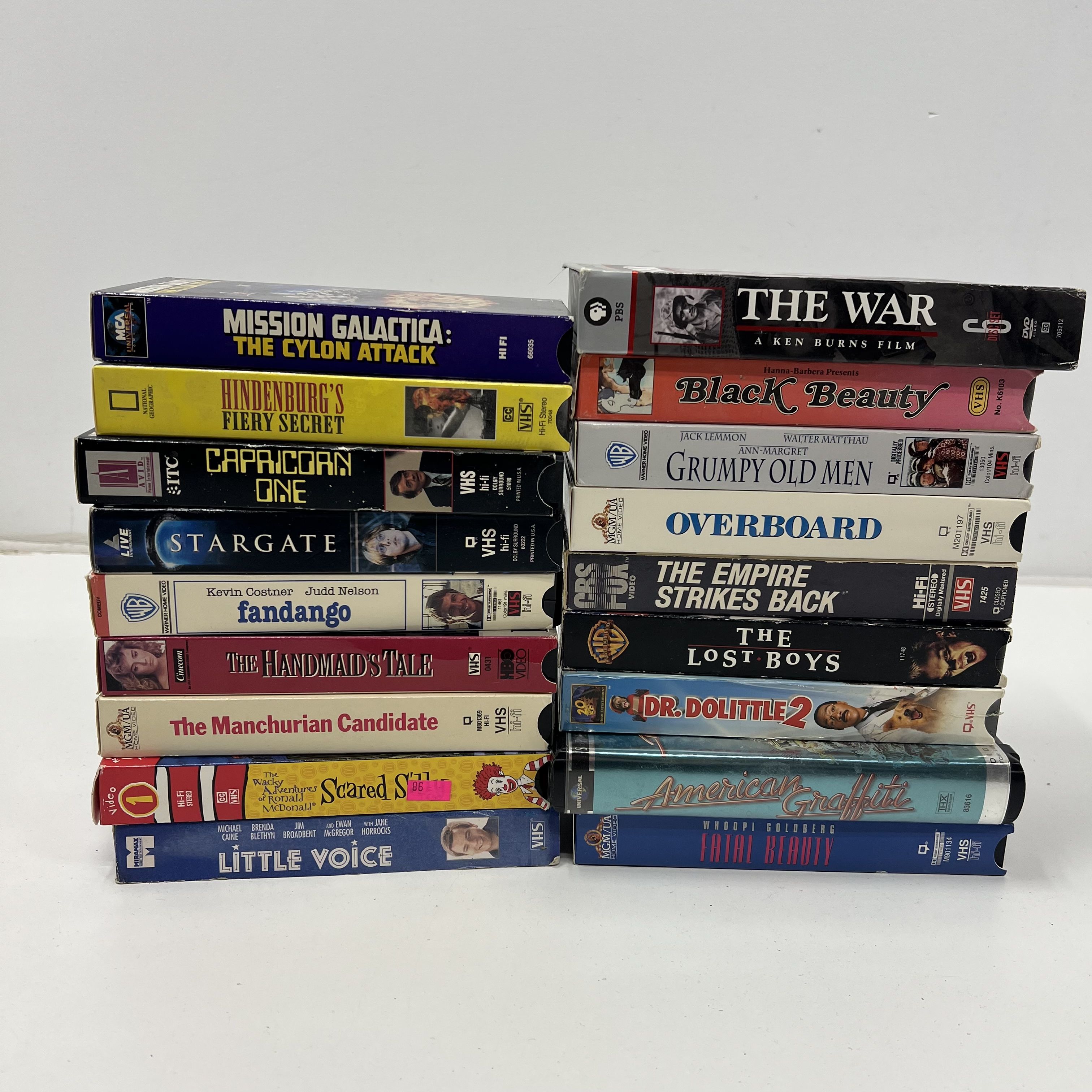 Lot of 18 VHS Tapes Adult Stargate Grumpy Old Men Empire Strikes Back Others