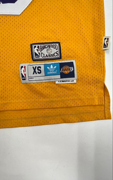 Adidas Los Angeles Lakers LeBron James #23 Hardwood Classics Jersey Gold Sz XS
