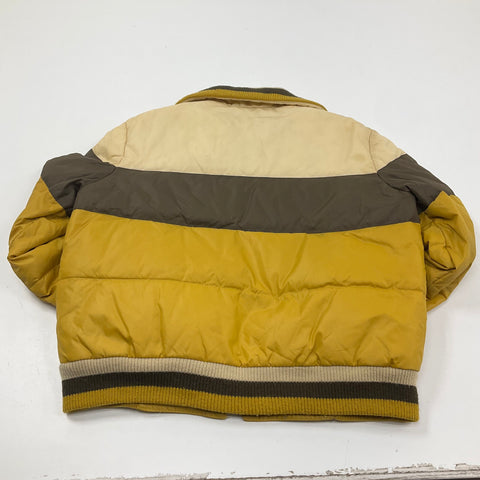 Vintage 70s Worldwide Sportswear Colorblock Down Puffer Bomber Jacket Men's S