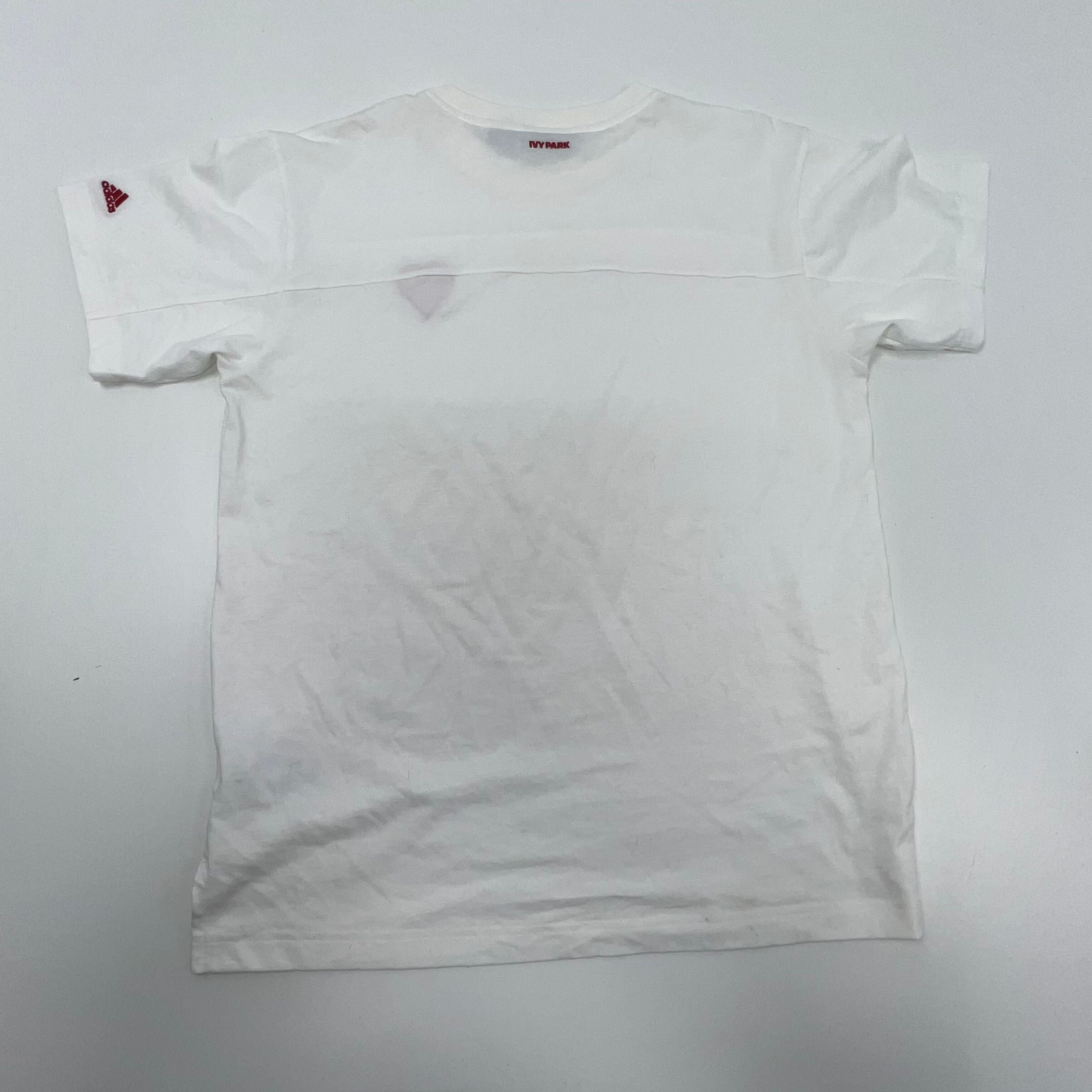 Adidas x Ivy Park Heart White Short Sleeve T-shirt Adult Unisex Small