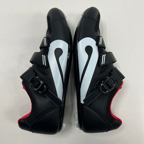 Peloton Cycling Shoes Black Red w/ Cleats OG All DS Size 45