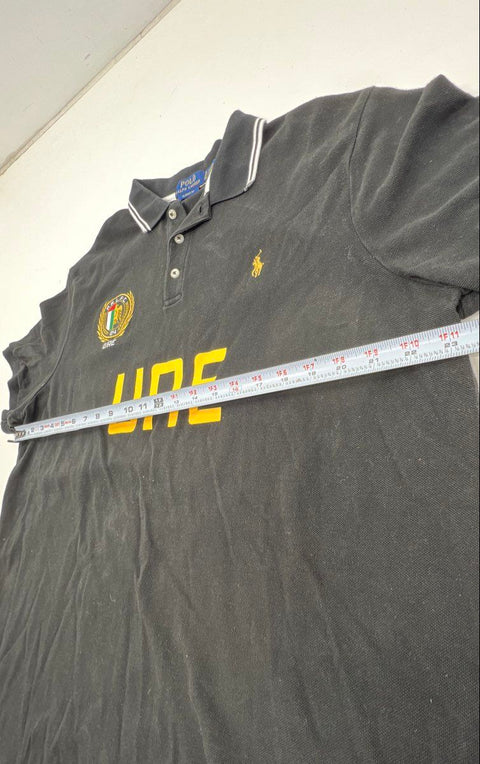 Ralph Lauren Men's UAE United Arab Emirates Black Polo Shirt Crest #24 Sz XL