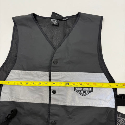 Harley-Davidson Y2K Black High-Visibility Reflective Vest Men's Universal