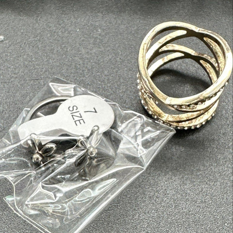 Fashion Jewelry Lot 60+ Rings Cuffs Gold Silver Tone Vintage Modern Styles
