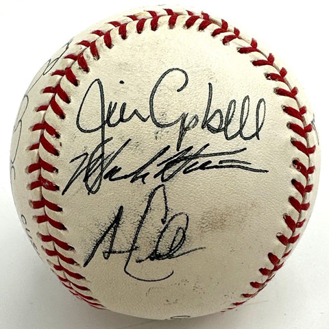 Rawlings Signed Baseball Jeff Conine Jeff Cox Carlos Maldonado Erik Pappas