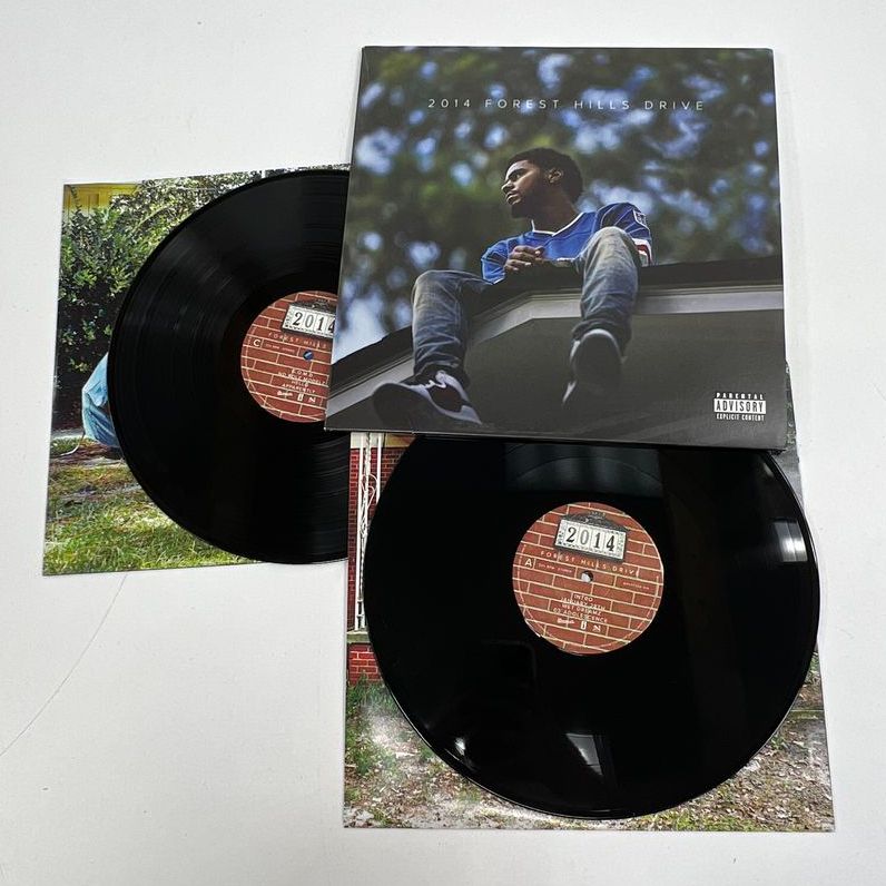 J. Cole 2014 Forest Hills Drive 2xLP Vinyl Record Album Hip Hop Rap Interscope