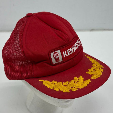 Lot of 2 Vintage Kenworth & Wales Trucker Hat Snapback Red Black Mesh Men's Adj