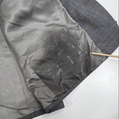 Hart Schaffner Marx Men's Gray Plaid Sport Coat Blazer Two Button Sz 46R