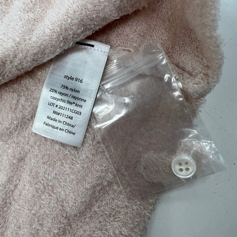 Barefoot Dreams Kids Cozychic Lite Pink Cardigan & Pants Set Sz 12-18M