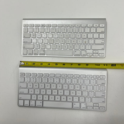 Lot of 2 Apple A1314 Wireless Bluetooth Keyboard Aluminum