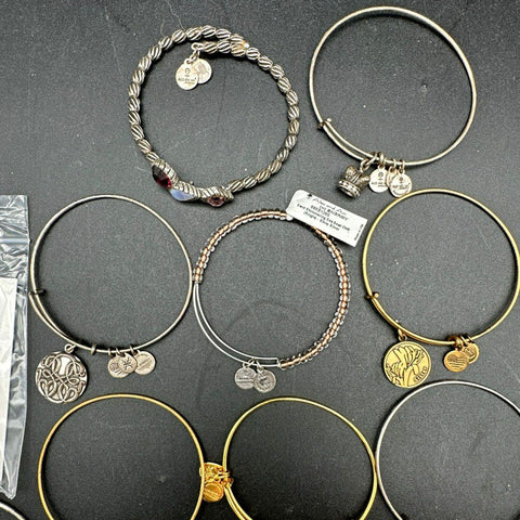 Alex and Ani & Luca + Danni Jewelry Lot 18pc Silver Gold Tone Charms Bangle